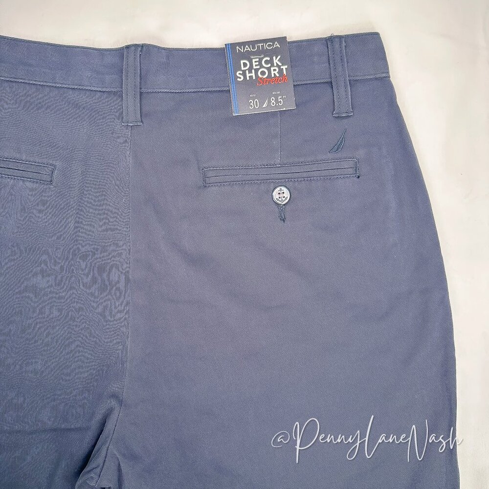NWT Nautica Stretch 8.5" Deck Shorts Size 30 Navy - Picture 7 of 13